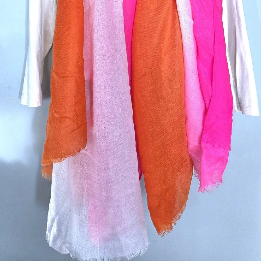 NWOT Worthington Lightweight Orange & Pink Scarf Wrap